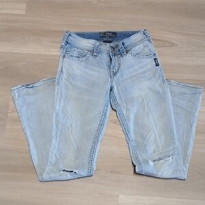 Silver Jeans Women's Light Blue Straight Leg Jeans